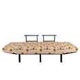 thumbnail image 3 of Floral Futon Couch, Illustration of Spring Season Concept with Sunflowers and Polygonal Elements, Daybed with Metal Frame Upholstered Sofa for Living Dorm, Loveseat, Multicolor, by Ambesonne, 3 of 4