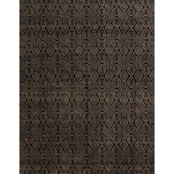 Ahgly Company Indoor Rectangle Abstract Coffee Brown Abstract Area Rugs, 5' x 7'