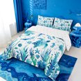 thumbnail image 2 of meiyoeat Watercolor Sea Turtle Full Size Comforter Sets For Boys,Ocean Animal Starfish Bedding Comforter Set,Reversible,3-Piece,1 Comforter and 2 Pillowcases, 2 of 7