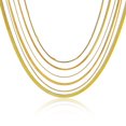 thumbnail image 1 of JeenMata - Paquete Múltiple de 6 Colgantes de Collar para Mujer, Diseño de Espiga, Cadena de Serpiente en Capas, Cadena de Collar Ajustable para Mujer, Juego de Regalo para Uso Diario, 1 of 5