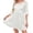 White, variant on Maqroz Womens Sparkly Sequin Dress Round Neck Short Sleeve Loose Fit Cocktail Party Mini Sundress Beige M