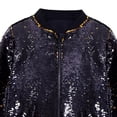 thumbnail image 2 of Jalioing Kids Sequin Jacket Sparkly Long Sleeve Zip Up Performance Jacket Boys Girls Shiny Dance Party Outerwear, 2 of 5