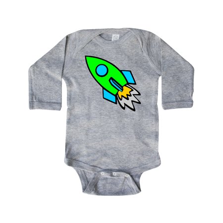 

Inktastic Cute Green Rocket Gift Baby Boy or Baby Girl Long Sleeve Bodysuit