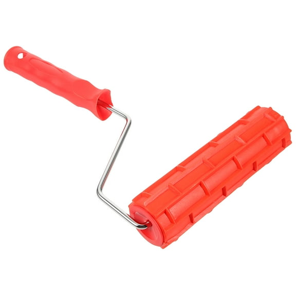 OUNONA Rubber Paint Roller for DIY Wall Decoration with Red Handle Easy to Use for Home Use