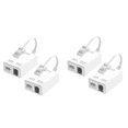 thumbnail image 1 of BT Plug to ADSL RJ11 Broadband Internet Microfilter Splitter 4 Pack, BT Male to BT & RJ11 Female for Landline Modem, 1 of 6