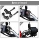 thumbnail image 3 of 2pcs Motorcycle Mirror Bracket For 22mm Handlebar Mount - For 10mm Side Mirror, Aluminum (black), 3 of 4