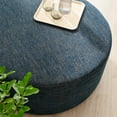 thumbnail image 7 of Callum Large 38" Round Woven Heathered Fabric Upholstered Ottoman, 7 of 7