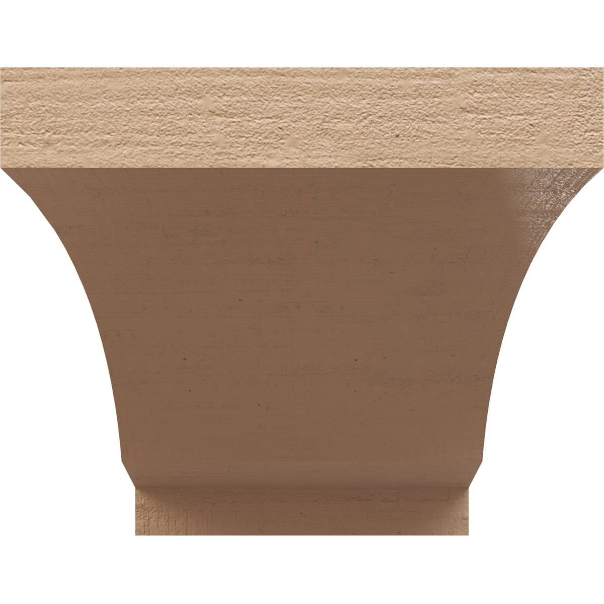 10"W x 20"D x 10"H Wide Moab Rough Cedar Woodgrain TimberThane Corbel, Primed Tan