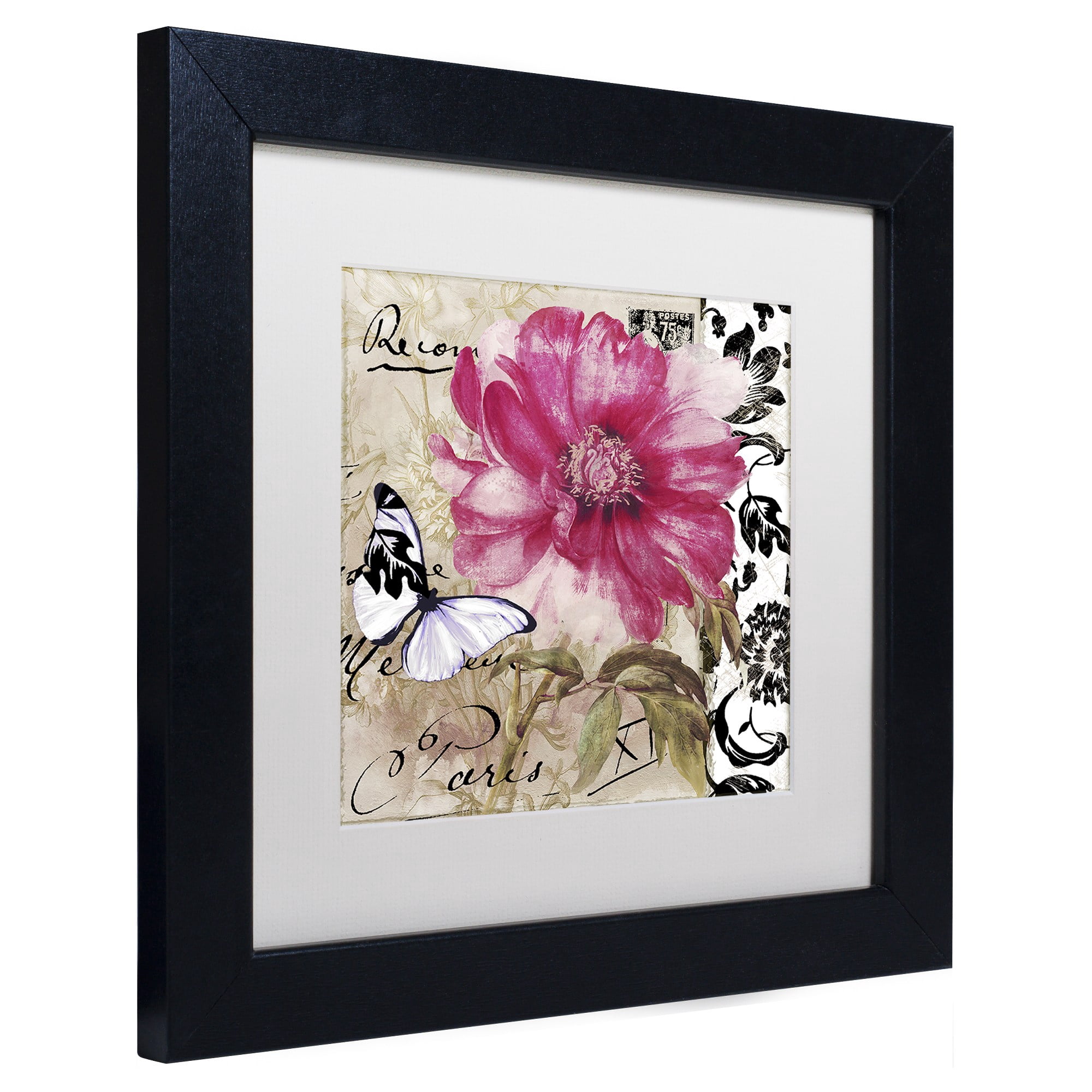 Trademark Fine Art Floral Matted Framed Art ' Le Pink ' by Color Bakery