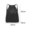 thumbnail image 2 of Mochila impermeable con cordón para gimnasio para hombres y mujeres, mochila deportiva para gimnasio, mini mochila de viaje, negra, 2 of 5