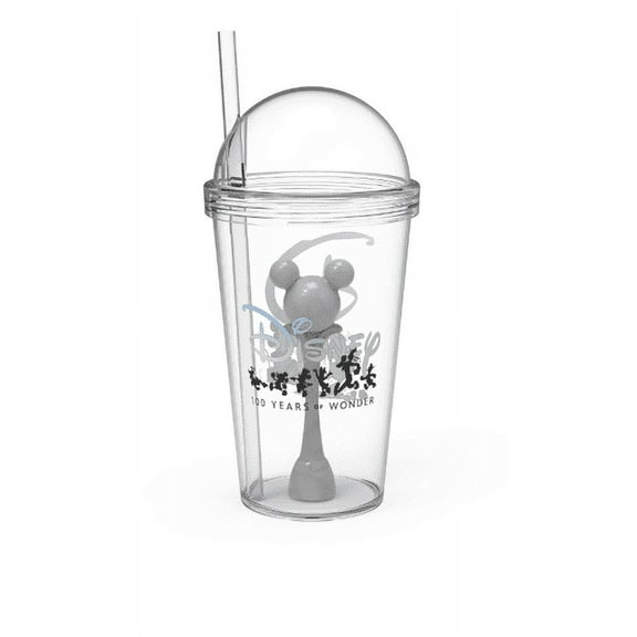 Disney 100 Years of Wonder 22 ounce Mickey Ears Tumbler W Straw