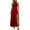 Red, variant on Women Split Sleeveless Slim Fit Ruffle Long Dress Evening Dress