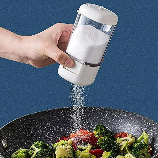 Zshan Measuring spice cans and bottles, pressure type salt control bottles, moisture-proof measuring pepper can set for kitchen, seasoning bottles, rotating sealed salt cans for sugar, salt , pepper a