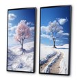 thumbnail image 3 of Designart "Snowy Tree gracefulness I" Snow Framed Wall Art Set Of 2 - White Landscapes Gallery Wall Frame Set For Home Decor, 3 of 6