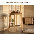 thumbnail image 5 of EDX Small Round End Table Set of 2, Modern Nightstand with Tapered Legs, 2-Tier Storage Side Table, Easy Assembly, Space-Saving Accent Table for Living Room Bedroom, Natural Wood, 5 of 9