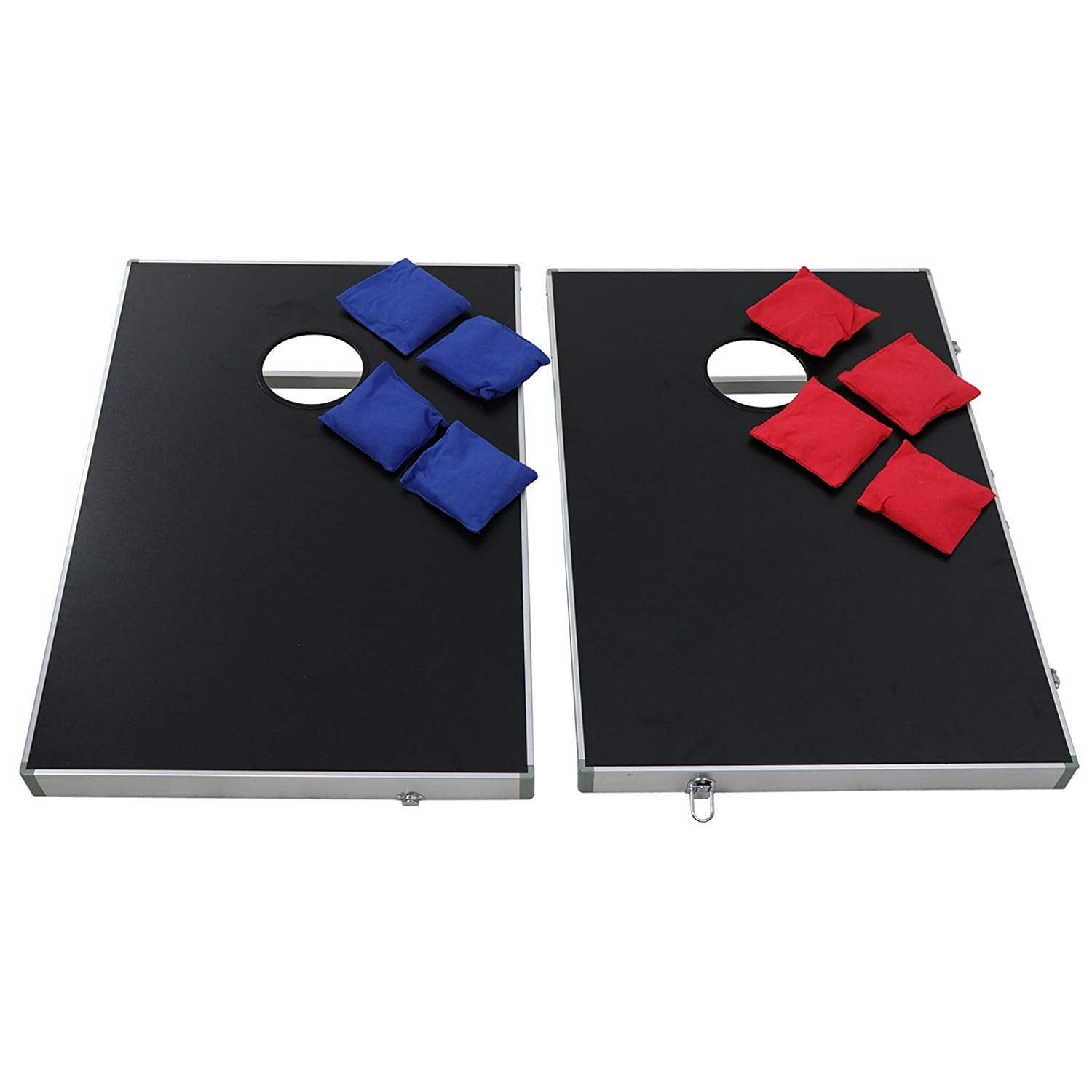 ZENY Portable Aluminum Framed Bean Bag Cornhole Toss Game Set 3FT 2FT W/ 8 Bean Bags& Carrying Case
