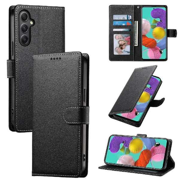 Funda para FOXDOCK Samsung Galaxy A35 5G– Cuero Premium, 3 ranuras para tarjetas, Protección contra impactos