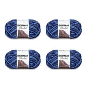 Bernat Blanket Coastal Collection #6 Super Bulky Polyester Yarn, North Sea 10.5oz/300g, 220 Yards (4 Pack)