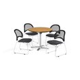 thumbnail image 5 of OFM  Oak 36-inch Square Flip Top Break Room Table with 4 Moon Chairs - 36, 5 of 5