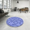 thumbnail image 4 of Ahgly Company Machine Washable Indoor Rectangle Transitional Denim Blue Area Rugs, 7' x 10', 4 of 7