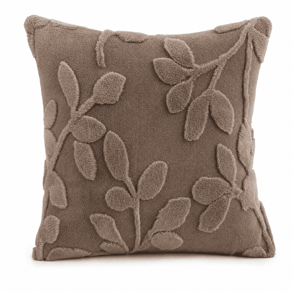 FURVENA 2026 New Decorative Throw Pillow Covers for Couch 18X18 Inch Plush Jacquard Pillow Cover Accent Pillow Cover for Couch Sofa Living Room Home Decor,1Pc,Brown for Bedroom,Office,Home Accents