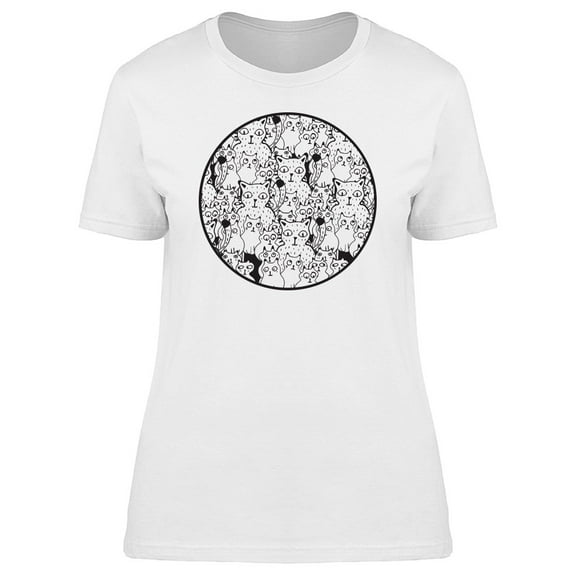 Funny Grunge Cat Collage Tee Women's -Image by Shutterstock