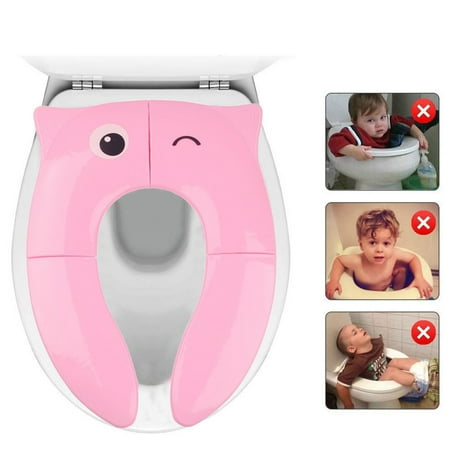 - Folding Non Slip Pads Travel Reusable Toilet Potty Training Seat Covers Toddlers