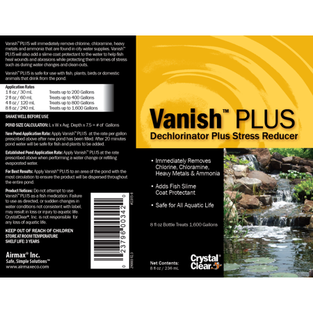 CrystalClear Vanish Plus Liquid Dechlorinator 8 Oz