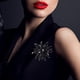 thumbnail image 5 of Hermoso broche de flores de cristal para mujer, ramo de flores Bover Bover Bover en Negro, 5 of 8