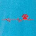 thumbnail image 2 of Dog Heartbeat | Paw Print EKG Lifeline | Veterinarian Vet Tech Dog Lover Tri-Blend Racerback Tank Top, Vintage Turquoise, Medium, 2 of 5