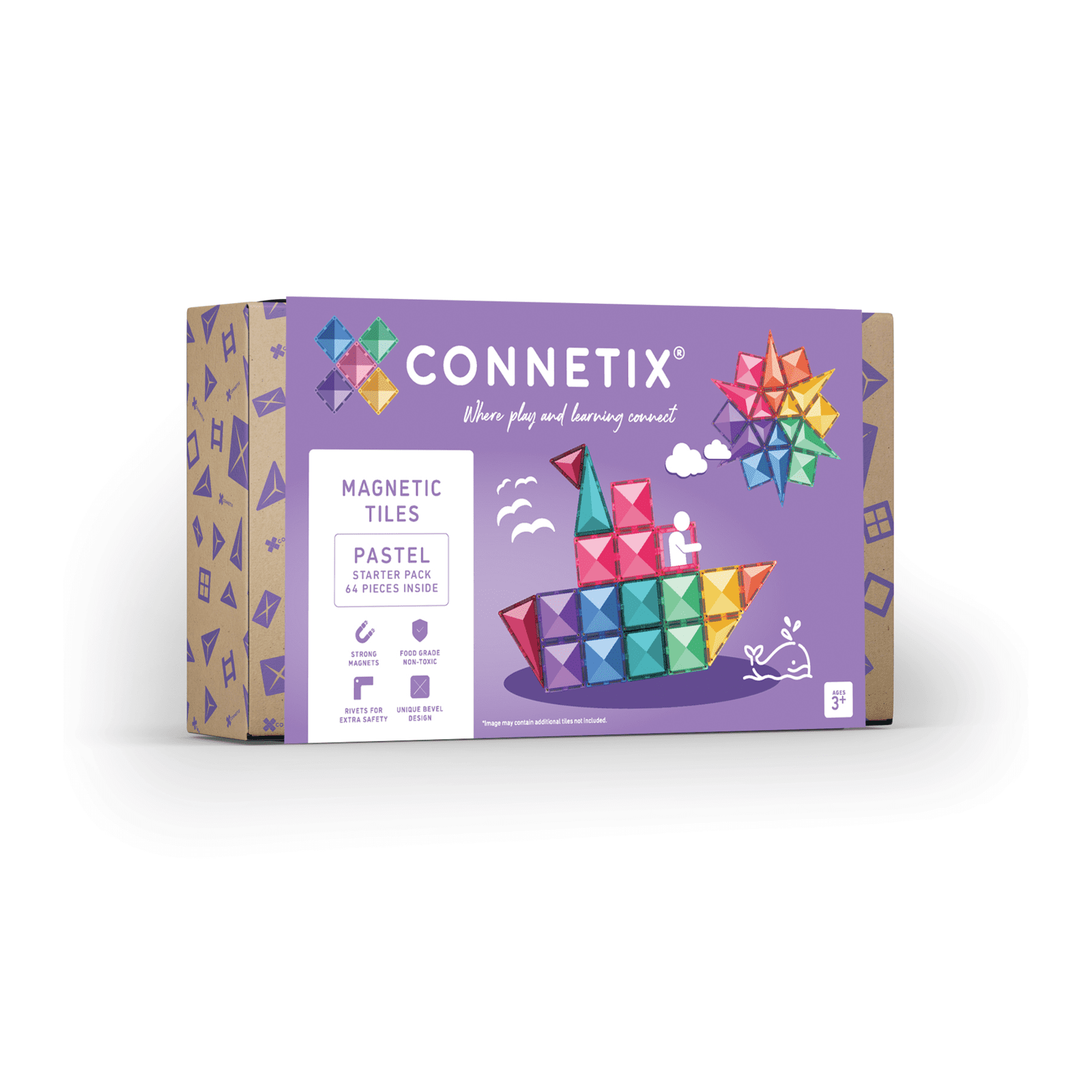 大幅値下げ　Connetix Tiles　マグネット　パステル　マグビルド CONNETIX Magnetic Tiles, Pastel Starter Pack, 64 Pieces - Walmart.ca