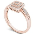 thumbnail image 2 of 1/6 Carat T.W. Diamond Cluster Square-Shape Double Halo 10kt Rose Gold Engagement Ring, 2 of 4