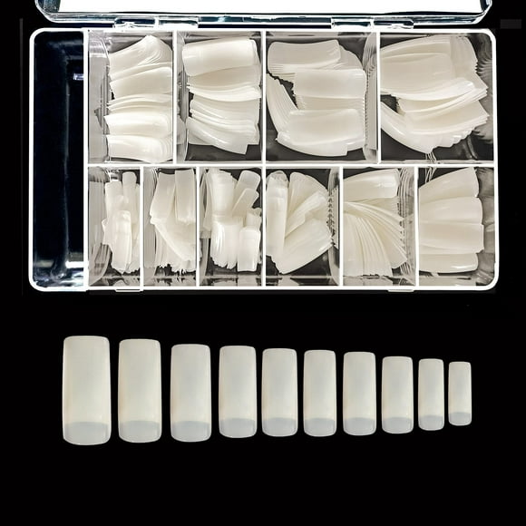 beYou Natural Cosmo 500 Puntas de uñas postizas para salón de uñas (puntas de uñas 23010)
