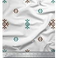 thumbnail image 1 of Soimoi Brown polyester Crepe Fabric Butidar Jamdani Print Fabric by the Yard 42 Inch Wide, 1 of 2