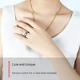 thumbnail image 3 of Jewelry VerPetridure Women Colour Stainless Steel Geometry Ring Jewelry Ring Size 5-12, 3 of 6