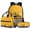 Cartoon vehicles, variant on FUIALDOLG Backpack for Girls 3pcs Set Kids Backpack with Lunch Box Students Book Bag for Elementary Primary Middle School Bags Graffiti Truck Flame Print