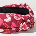 thumbnail image 5 of Minjewel Valentine's Day Heart Printed Fabric Knot Headband for Women, Sweet & Versatile Party Hair Accessory, Daily Wear for Holidays & Celebrations,E, 5 of 5