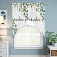 thumbnail image 6 of Eucalyptus Kitchen Window Curtains, Swag Curtains Valance for Bedroom Living Room Bathroom, Sage Green Vines Branch Watercolor Plant Rod Pocket Window Treatment Curtain Block Drapes 2 Panels 36"x45", 6 of 9