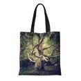 thumbnail image 1 of NUDECOR Sac en Toile Réutilisable Sac de Courses Forêt Verte Vieux Arbre Sycomore Bois Magique, 1 of 1