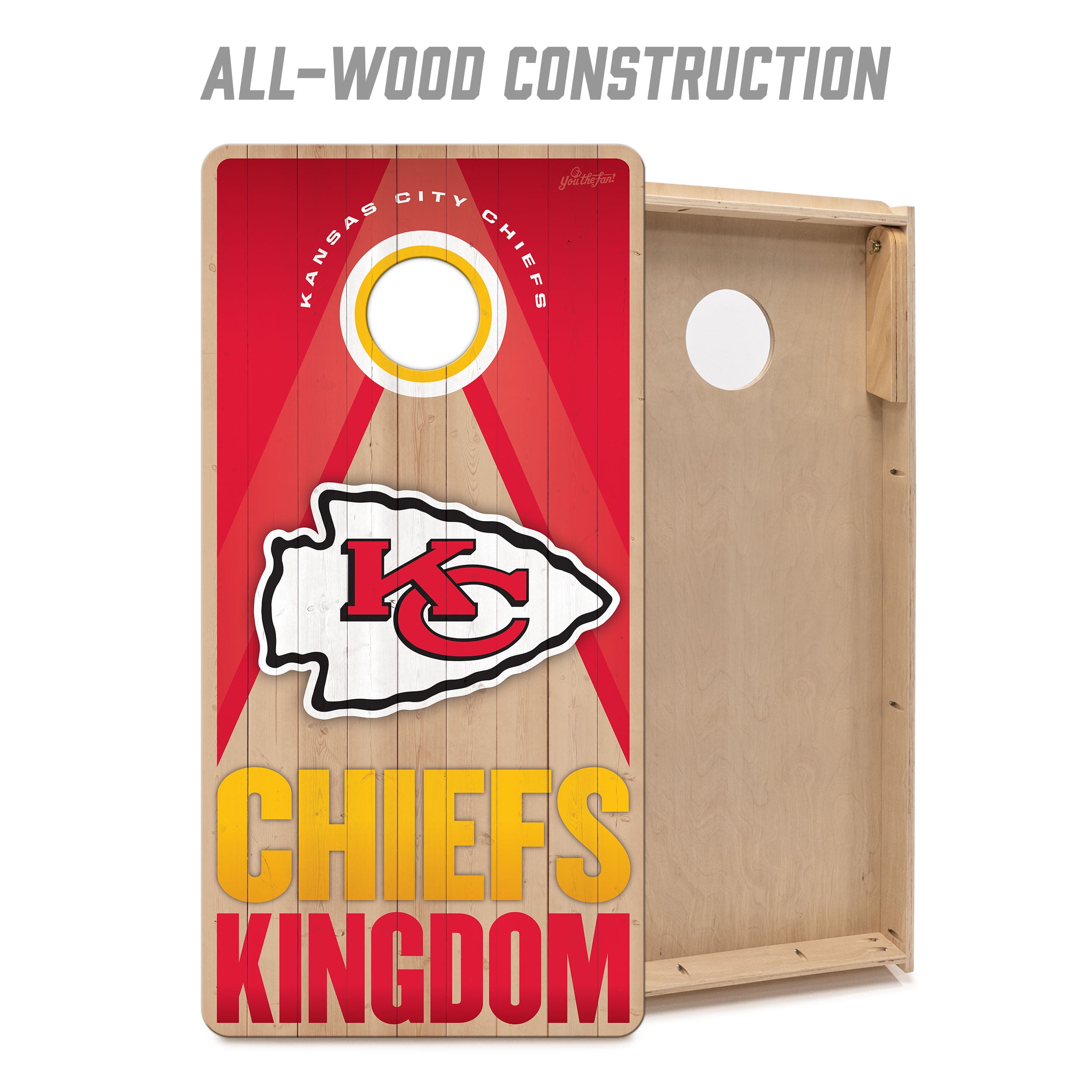 YouTheFan NFL Kansas City Chiefs 2x4 Slogan Series Cornhole