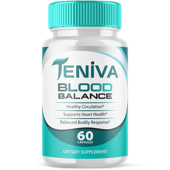 Teniva Blood Balance Support Pills Advanced Formula Vitamin Supplement 60 Capsules
