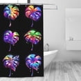 thumbnail image 4 of Glowing Leafs Shower Curtain 72X72In For Bathroom, Waterproof Fabric Quick Dry Soft Decoration Set, 4 of 5