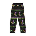 thumbnail image 3 of Lsque Mardi Gras Fleur de Lis Print Men's Pajama Pants, Lounge Pant - Comfortable Home Wear,Elastic Waistband, Stylish Design-Small, 3 of 9