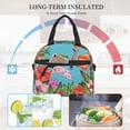 thumbnail image 4 of Naloa Tropical Jungle Flamingo Print Lunch Bag for Women & Men Insulated Lunch Box or Cooler Lunch Tote Bags for Work, Travel, Outdoor, 4 of 5
