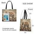 thumbnail image 3 of Canvas Tote Bag for Women Girls Design Print He Ornate Elephant Tote, 3 of 8