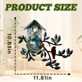 thumbnail image 2 of CCOCC Metal Wall Decor,Birdhouse Wall Art Metal Wall Art,Colorful Bird Figures Outdoor Wall Art,Style1, 2 of 7