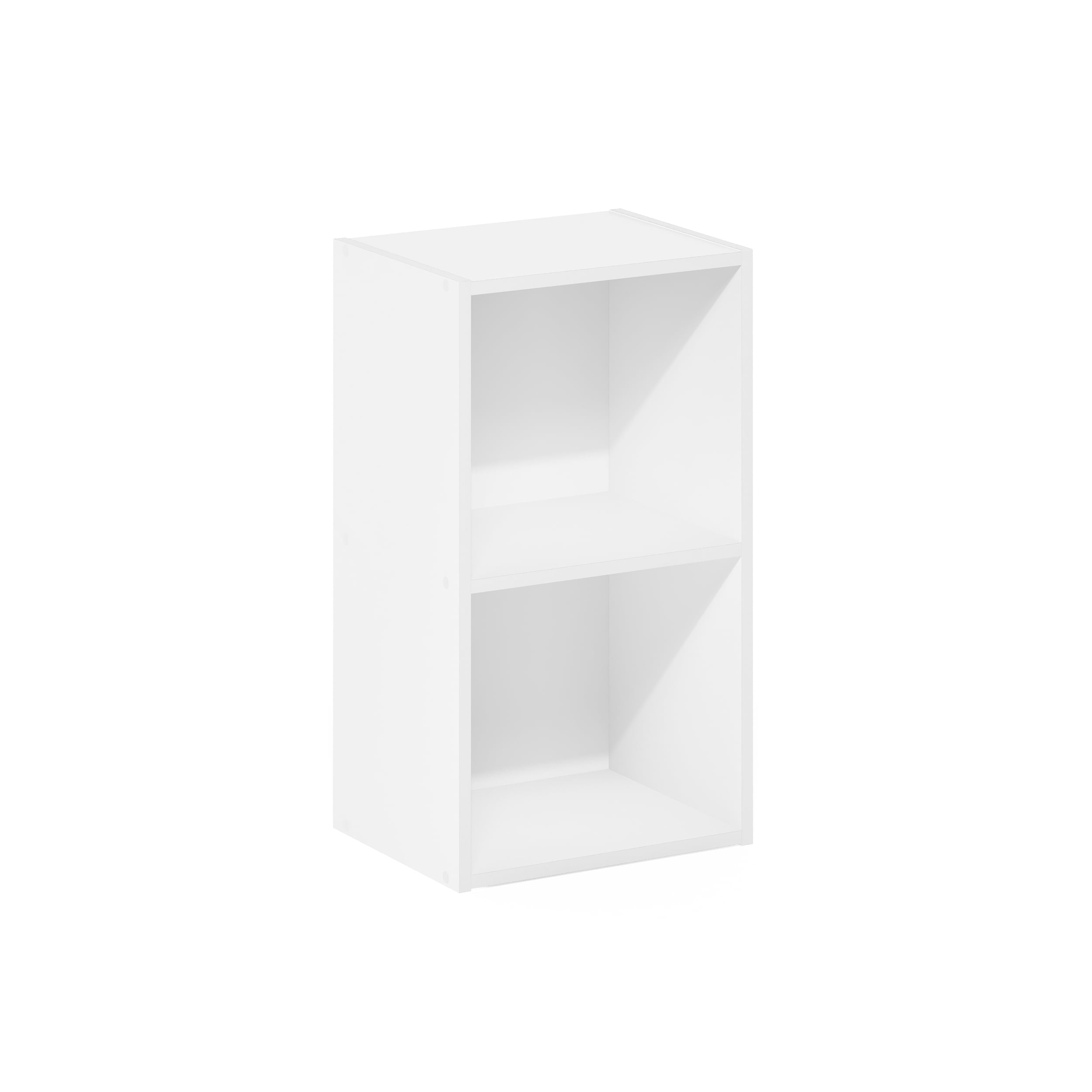 HOMLUX 9" x 12" x 21" Storage Shelf 2 Tier Cube Bookcase, Suitable for Small Space, White