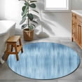 thumbnail image 4 of Round Area Rug 4 Ft, Blue Washable Non-Slip Circle Carpet for Living Room/Bedroom, Modern Abstract Art Ombre Striped Low-Profile Crawling Mats Collection Rugs for Indoor, 4 of 7