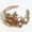 Champagne, variant on Big Chunky Flower Headband Crystal Bead Handmade Wide Jeweled Hairband Hairwear Accessories Festival Rhinestone Hair Band, White