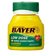 Bayer Aspirin Regimen Low Dose 81mg Enteric Coated Tablets 120 Each